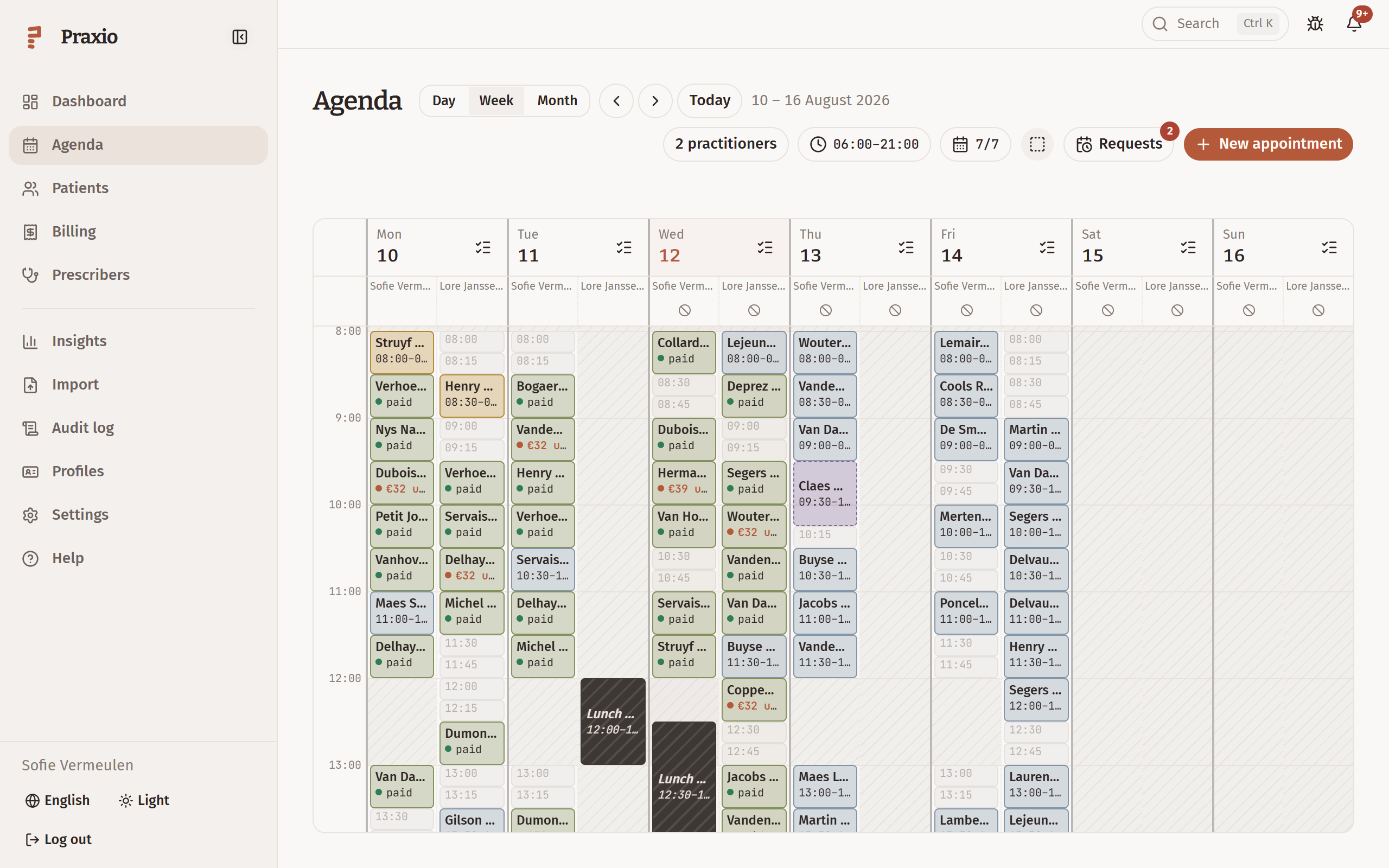 The Praxio agenda, a column per practitioner